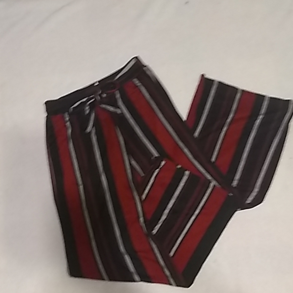 Cozy flared striped pants
